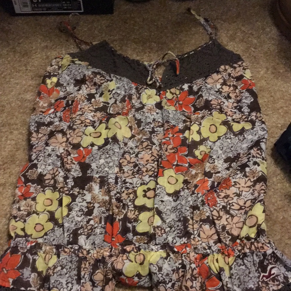 Brown floral camisole by Hollister. Size small
